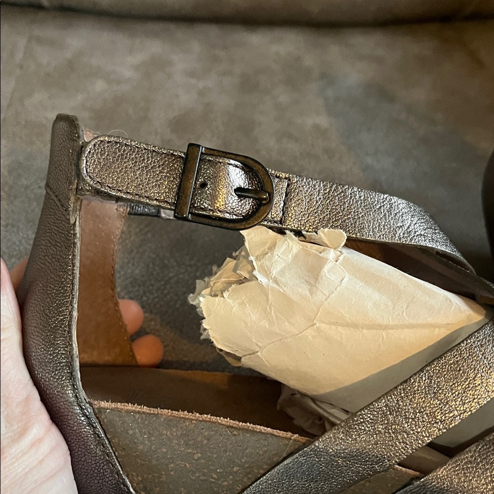 Dansko Vivian Gladiator Strappy Metallic Leather Sandals - Picture 8 of 12
